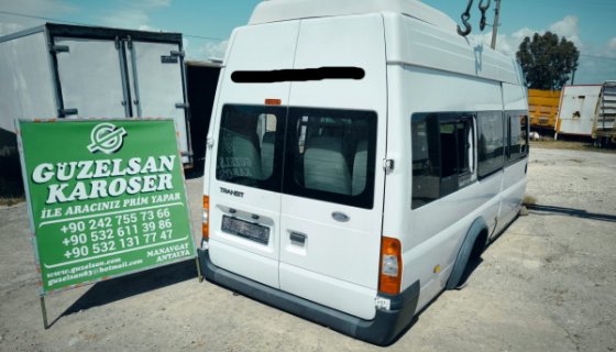 2008 MODEL FORD TRANSİT ÇİFT TEKER MİNİBÜS KESME ARKA BÖLÜM